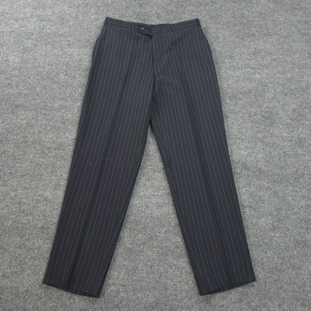 Daryl James Suit Mens 40 33x31 Blue Pinstripe 2 Piece Bespoke NFL Player‎ Custom